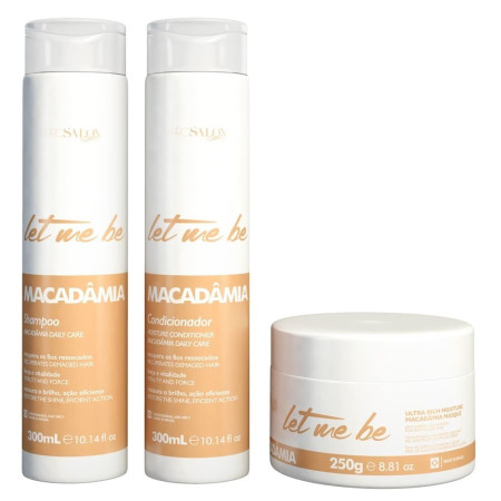Let Me Be Macadâmia Kit Trio Manutenção Home Care (3 Produtos)